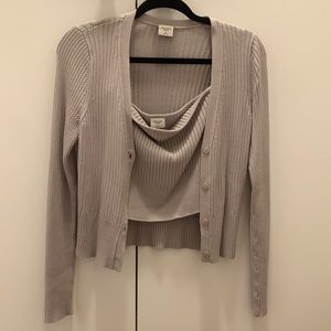 Abercrombie & Fitch Gray Cardigan Set
